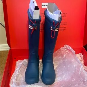 Hunter Blue Rain Boots